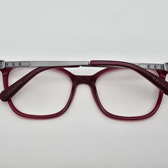 Coach HC6113 5503 Aubergine Gunmetal Cat Eye Eyeglasses Frame w/ Case 53-18-140 - Picture 11 of 16